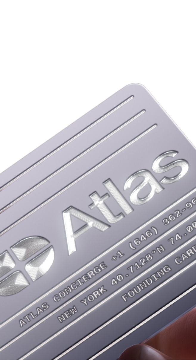 A close-up, detailed image showcasing the polished surface and the deeply engraved text carved in to an Atlas card.